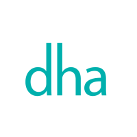 DHA Logo White LightTeal